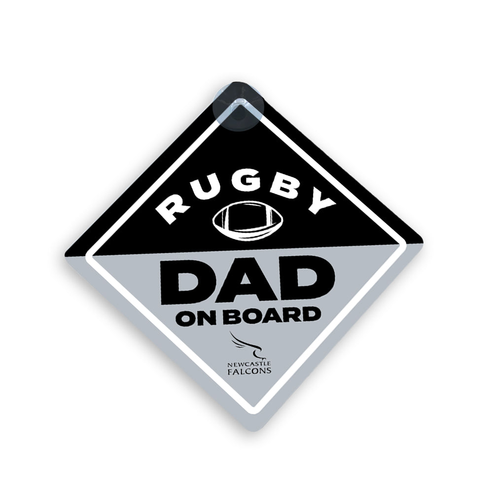 Falcons Rugby Dad On Board Car Sign